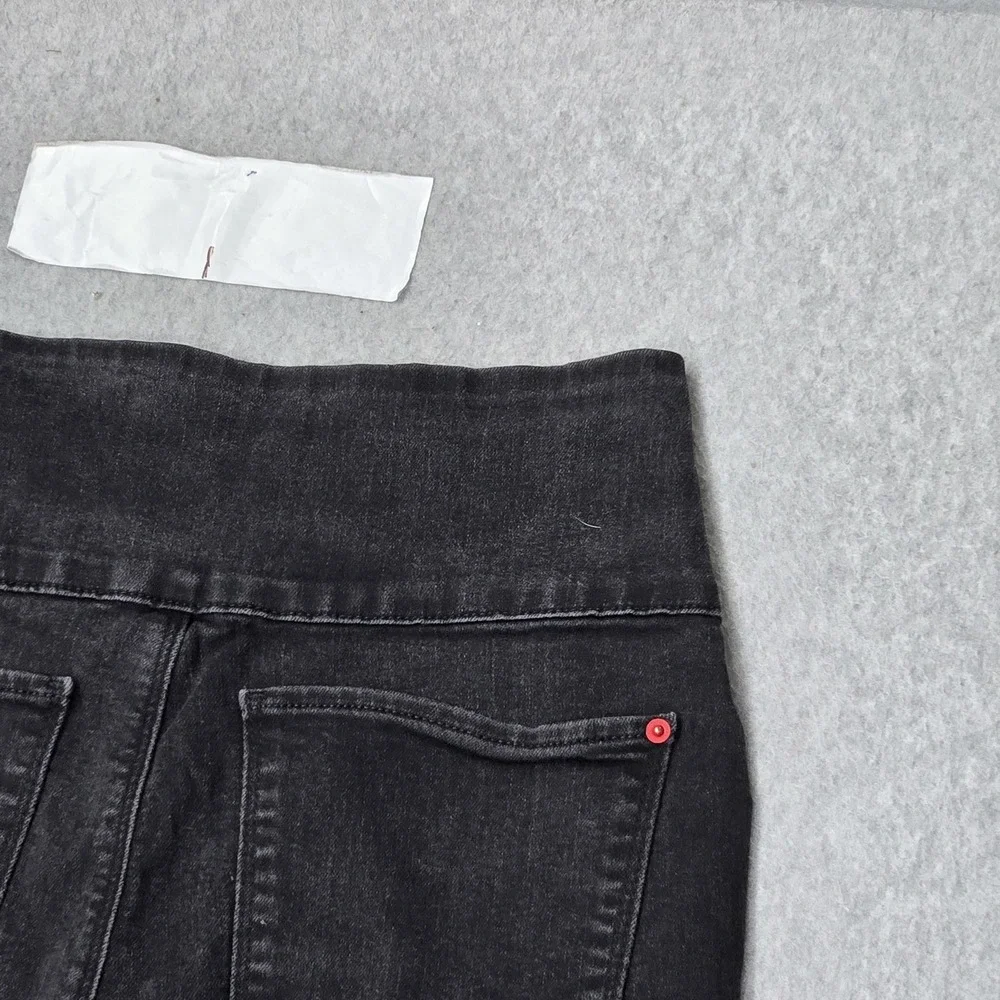 Spanx‎ Women Jeans M Black Denim Pants High Rise Skinny Slim 28